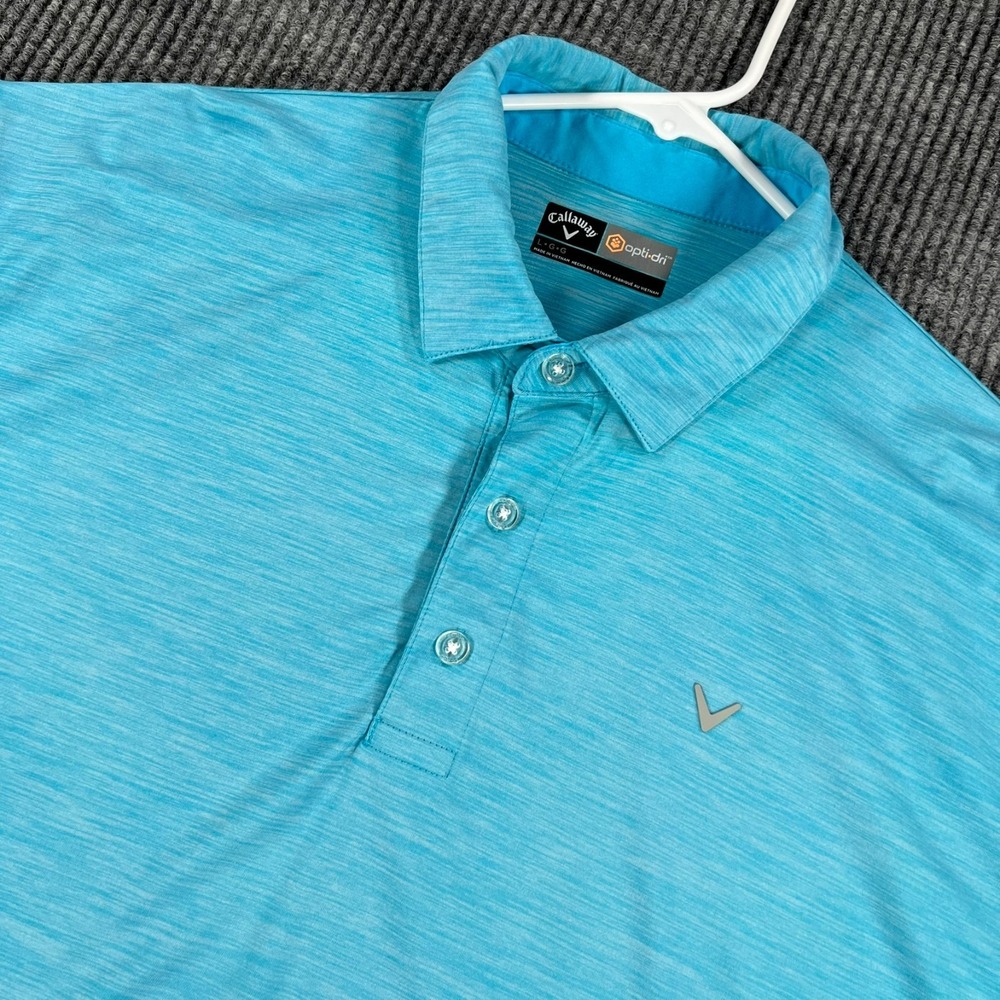 Callaway Golf Performance Polo Shirt Mens Large Blue Short Sleeve Outdoor Casual